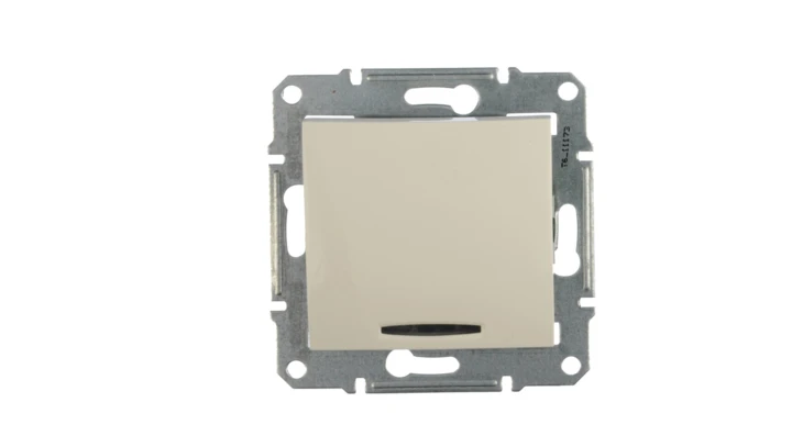 Sedna Łącznik krzyżowy 10AX z podświetleniem LED kremowy IP20 SDN0501123