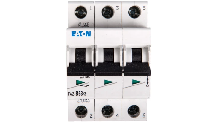 Wyłącznik nadprądowy 3P B 63A 15kA AC FAZ B63/3 278853