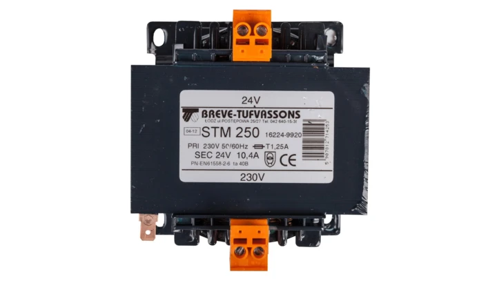 Transformator 1-fazowy bezpieczeństwa STM 250 230/ 24V 10,4A, Ta 40, 16224-9920