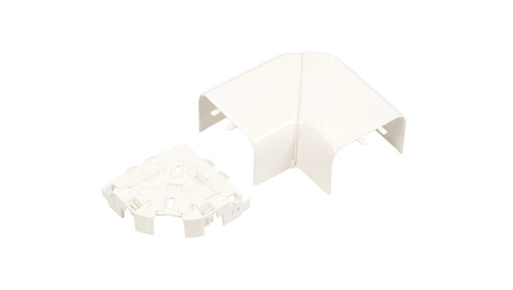 Naroże kanału płaskie regulowane DLP 80x35/50 białe 010767