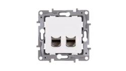 NILOE Gniazdo komputerowe podwójne RJ45 kat.6 STP białe 664776