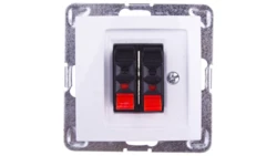 IMPRESJA Gniazdo głośnikowe podwójne białe GG-2Y/m/00