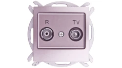 IMPRESJA Gniazdo antenowe RTV przelotowe 16dB tytan GPA-16YP/m/23