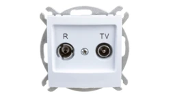 IMPRESJA Gniazdo antenowe RTV końcowe 2,5-3dB białe GPA-YK/m/00