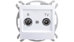 IMPRESJA Gniazdo antenowe RTV przelotowe 16dB białe GPA-16YP/m/00