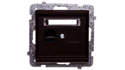 SONATA Gniazdo komputerowe pojedyncze RJ45 kat.5e czekoladowy metalik KRONE GPK-1R/K/m/40