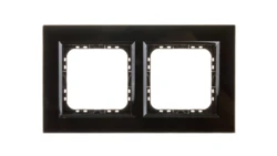 SONATA Ramka podwójna czarne szkło / czarna R-2RGC/32/25