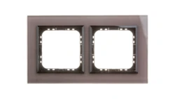 SONATA Ramka podwójna szare szkło / czarna R-2RGC/41/25