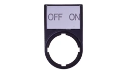 Tabliczka opisowa OFF-ON 50x30mm czarna prostokątna M22S-ST-GB10 216499
