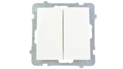 AS Przycisk podwójny zwierny ecru ŁP-17G/m/27