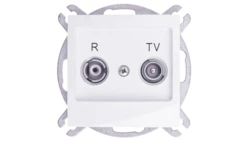 IMPRESJA Gniazdo antenowe RTV przelotowe 14dB białe GPA-14YP/m/00