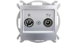 IMPRESJA Gniazdo antenowe RTV przelotowe 16dB srebrne GPA-16YP/m/18