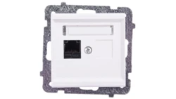 SONATA Gniazdo komputerowe pojedyncze RJ45 kat.5e ecru KRONE GPK-1R/K/m/27