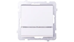 SONATA Łącznik kontrolny z podświetleniem srebro mat ŁP-12RS/m/38