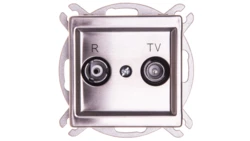 SONATA Gniazdo antenowe RTV przelotowe 16dB stal inox GPA-16RMP/m/37