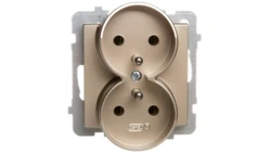 SONATA Gniazdo podwójne z/u szampański złoty GP-2RRZ/m/39