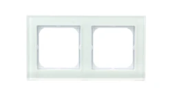 SONATA Ramka podwójna białe szkło R-2RG/31