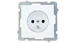 AS Gniazdo pojedyncze z/u białe GP-1GZ/m/00