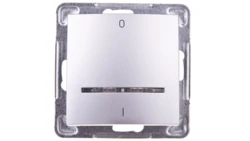 IMPRESJA Łącznik podwójny z podświetleniem srebrny ŁP-11YS/m/18