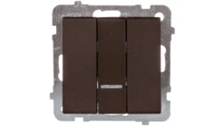 SONATA Łącznik potrójny z podświetleniem czekoladowy metalik ŁP-13RS/m/40