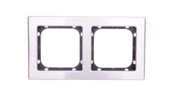 SONATA Ramka podwójna stal inox metal R-2RM/37