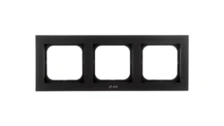 SONATA Ramka potrójna do łączników IP44 czarny metalik RH-3R/33