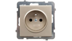 SONATA Gniazdo pojedyncze z/u szampański złoty GP-1RZ/m/39