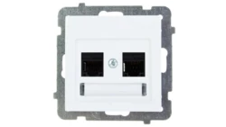 AS Gniazdo komputerowe podwójne RJ45 kat.5e MMC białe GPK-2G/K/m/00