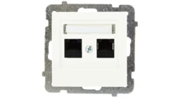 AS Gniazdo komputerowe podwójne RJ45 kat.5e MMC ecru GPK-2G/K/m/27