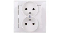 IMPRESJA Gniazdo podwójne z/u ecru GP-2YZ/27