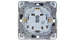 IMPRESJA Gniazdo bryzgoszczelne z/u IP44 z przesłonami klapka ecru GPH-1YZP/m/27/w