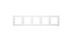 ASFORA Ramka pięciokrotna pozioma biała EPH5800521