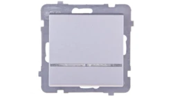 SONATA Łącznik pojedynczy z podświetleniem srebro mat ŁP-1RS/m/38