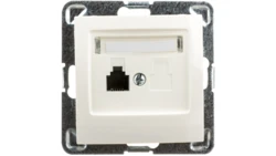 IMPRESJA Gniazdo telefoniczne pojedyncze RJ11 ecru GPT-1Y/m/27