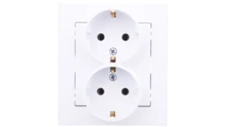 SONATA Gniazdo podwójne z/u Schuko białe GP-2RS/00