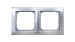 IMPRESJA Ramka podwójna do łączników IP44 srebrna RH-2Y/18