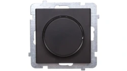 SONATA Ściemniacz przyciskowo-obrotowy /żarowy i halogenowy/ czarny metalik ŁP-8R/m/33