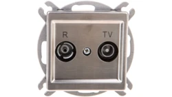 SONATA Gniazdo antenowe RTV przelotowe 10dB stal inox GPA-10RMP/m/37