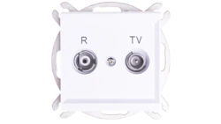 SONATA Gniazdo antenowe RTV przelotowe 10dB białe GPA-10RP/m/00