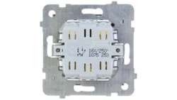 SONATA Łącznik schodowy + pojedynczy srebro mat ŁP-9R/m/38