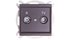 SONATA Gniazdo antenowe RTV zakończeniowe 10dB czekoladowy metalik GPA-10RPZ/m/40