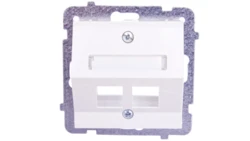 AS Obudowa gniazda komputerowego podwójnego skośna ecru GPK-2GS/p/27