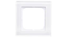 SONATA Ramka pojedyncza białe szkło R-1RG/31