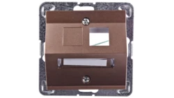 IMPRESJA Obudowa gniazda komputerowego pojedynczego skośna złoty metalik GPK-1YS/p/28