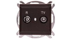 SONATA Gniazdo antenowe RTV przelotowe 16dB czekoladowy metalik GPA-16RP/m/40