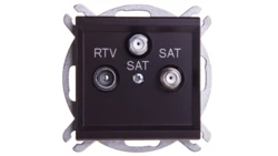 SONATA Gniazdo antenowe RTV-SAT-SAT czekoladowy metalik GPA-R2S/m/40