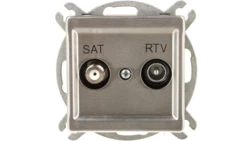 SONATA Gniazdo antenowe RTV-SAT końcowe stal inox GPA-RMS/m/37