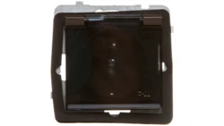 SONATA Gniazdo bryzgoszczelne z/u IP44 klapka przezroczysta czekoladowy metalik GPH-1RZ/m/40/d