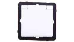 SONATA Gniazdo bryzgoszczelne z/u IP44 z przesłonami klapka biała GPH-1RZP/m/00/w