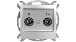 IMPRESJA Gniazdo antenowe RTV zakończeniowe 10dB srebrne GPA-10YPZ/m/18